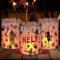 12 Windlicht Tischdeko Halloween Deko Innen, Halloween Dekoration mit Gruselig Blutige Handabdrücke Zombie Muster, Horror Halloween Kinder Geburtstag Party Tisch Set, für Teelichter oder Kerzen