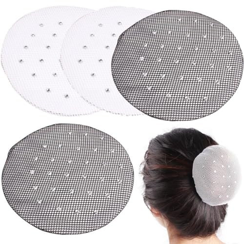 UEAVOID 4 Stück Frauen Haarnetz Dutt Elastisches Duttnetz Balletttanz Dance Haarnetze Kinder Ballett Nurse Mädchen Tänzer Tochter