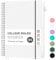 RETTACY B5 Journal Notebook, Spiral Notebook 140 Pages/70 Sheets Lined for Women Men,Writing Notepad with 100gsm Paper,PVC Pocket, Pen Loop, Ruler, Bookmark,19 x 25 cm - Transparent