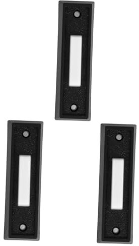 Mikikit 3pcs Doorbell Button Panel Mount Push Button Chime Replacement for Wired Doorbell