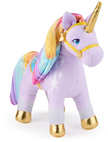Unicorn Academy Offizielles Wildstar Plüschtier, Einhorn-Stofftier, Einhorn-Spielzeug für Mädchen ab 1 Jahr, Lila, 17,8 cm