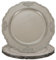 sourcing map Lot de 6 assiettes de présentation vintage en vrac, 33 cm en plastique avec perles décoratives pour assiettes à dîner, ensemble d'assiettes rondes pour fête de mariage, événement,