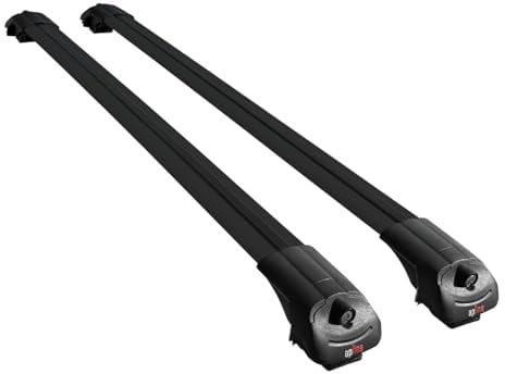 ipqi Kompatibel mit Mitsubishi L200 V 2015-2023 ACE-1 Relingträger Dachträger Auto Gepäckträger Schwarz Aluminium 2 Stangen