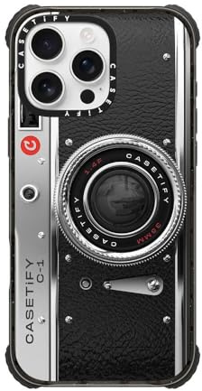 CASETiFY Ultra Impact iPhone 16 Pro Max Case [Strong Slim / 11.5ft 5X Militray Grade Drop Protection/Compatible with Magsafe] - Camera Case - Classic - Clear Black