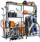 JIRTEMOT Garage Sports Equipment Organizer, Golf Bag Storage Rack, Freestanding Floor Garage Ball Rack, Heavy-Duty Design for Garage or Home Gym