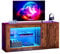 YITAHOME TV Schrank, Lowboard für Fernseher mit LED, Fernsehkommod für Wohnzimmer, 51cm hoch Moderner TV-Schrank mit Transparenter Ebenenrahmen