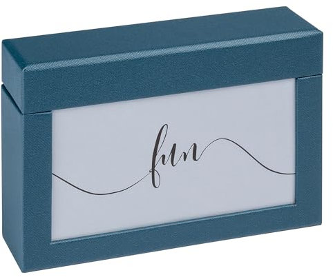 walther design Aufbewahrungsbox für 100 Fotos 10x15 cm, blau, FB-116-L, Fotobox Fun