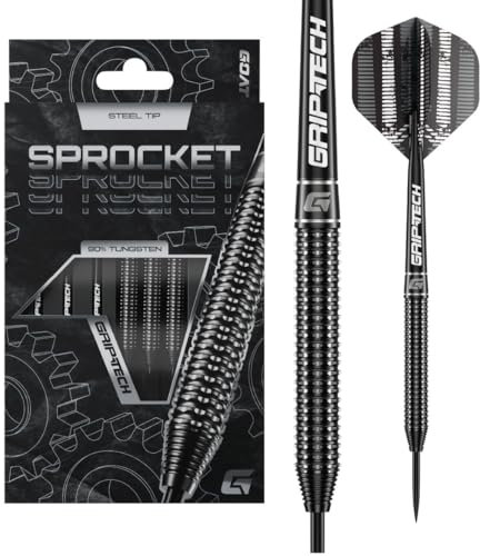 GOAT - Sprocket 90% Steeldarts 22 G, Dartpfeile, inkl. 3 Barrels, 3 Flights & 3 Shafts