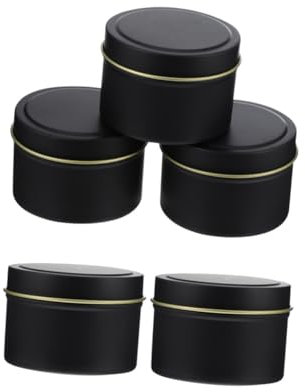 SEWOART 5 Stück Retro Kerzen Blechdosen Kerzenherstellungszubehör Diffusor Kerzenmacher Kosmetik Reisebehälter Dosen Teelicht Große Kerzenhalter Kerzengläser Mit Deckel Kerzen