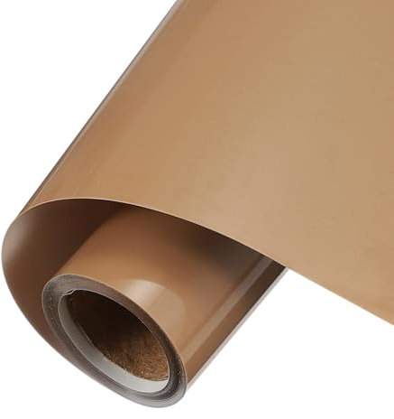 sourcing map Dark Brown Permanent Vinyl, 12 Inch x 8ft Adhesive Vinyl Roll for Decal Cutting, Signs, Scrapbooking, DIY Craft, Home Decoration