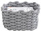Juego de 2 Cestas Almacenaje Tejida con Cuerda de Algodón, Cajas de Almacenaje de Cuerda de Algodón, Cesta Bebe Organizadoras, Cesta Organizadora Bebe para Hogar,Salones, Juguetes,Gris