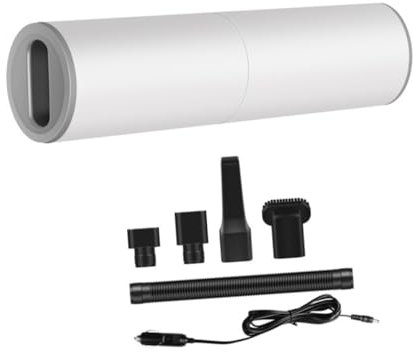 Mikinona Aspirateur Portatif pour Voiture Blanc Nettoyeur à Main Voiture Aspirateur Portable