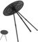 PartyKindom piccolo tavolo pieghevole portatile tavolo esterno tavolino pieghevole tavolo barbecue portatile pieghevole Tavolo da campo pieghevole tavolino rotondo da esterno AbS Nero