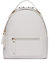 Bugatti Ella Rucksack klein für Damen, modischer Tagesrucksack in Saffiano-Art aus Kunstleder, beige