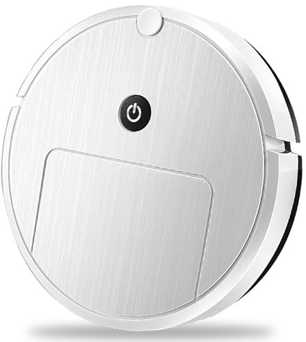 Générique Robot Laveur Intelligent Ultra-Fin 4.2cm - Autonome, 40min Autonomie, Faible Bruit 15dB, Serpillière Jetable Incluse (10 pièces)-Blanc