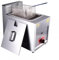 Friggitrice a Gas da 20 L, Friggitrici in Acciaio Inox con Frittura Cestello e Coperchi, Potenza di Fuoco Regolabile, Facile da Pulire, Friggitrice a Olios da Banco per Casa Commerciale (10L)