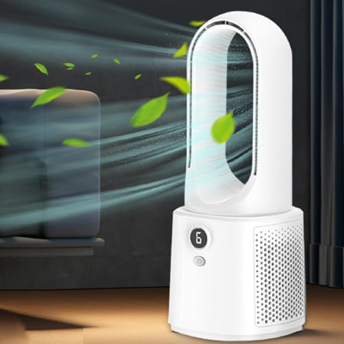 Ocastuted Silent Desk Fan Quiet Bladeless, Table Top Bladeless Fans Cooling Quiet, Bladeless Fan For Bedroom Desktop, Energy Saving Air Purifier Fans With Charging Cable