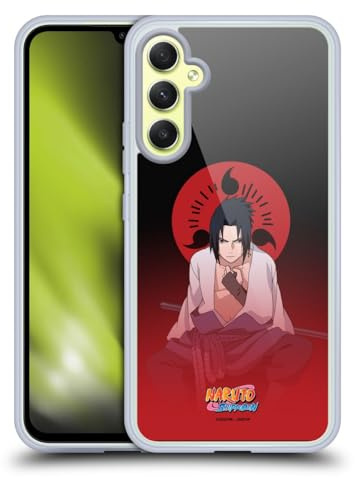 Head Case Designs Offizielle Naruto Shippuden Sasuke Uchiha Darsteller Kunst Gel Handyhülle Hülle [Militärischer Schutzgrad] Kompatibel mit Samsung Galaxy A34 5G