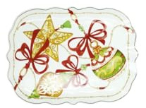 BRANDANI 89699 Vassoio Smerlato Gioco Di Luci Porcellana cm 33x24.5