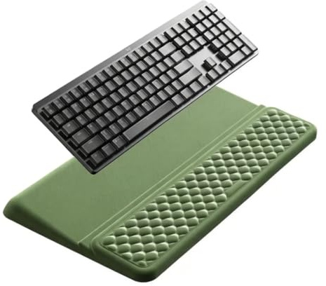Elyyapt Wrist Rest Keyboard with Stand 2-in-1 Keyboard Riser Memory Foam Wrist Support Ergonomic Wrists Support Pad Non-Slip Keyboards Cushion for Typing Pain Relief, Hand Rest Supports for Office