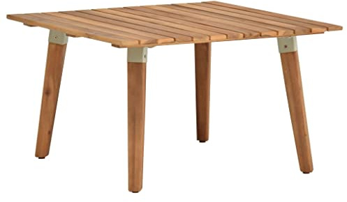 Beistelltisch für den Außenbereich, Garten-Couchtisch, 60 X 60 X 36 cm, Massives Akazienholz, Hervorragende Verarbeitung, Stabile Tischplatte, Vielseitig Einsetzbar,