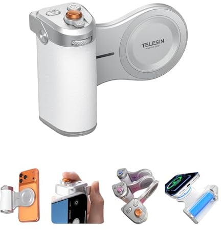 Master Grip for iPhone(iOS 26) and Andriod,Magnetic Phone Camera Pro Shot Imaging Grip,Built- in 3200mAh Battery Phone Wireless Charging,DSLR-Style Smartphone Camera Grip for Selfies/Photography/Video