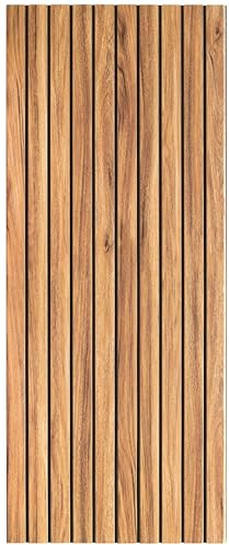 AMON 3D Wandpaneel Styropor Platte 120x50cm Holzoptik Natur - Fassaden- Wand-Verkleidung Steinoptik Backsteinoptik Styropor-Paneele Natursteinoptik für Küche Wohnzimmer Schlafzimmer Außenbereich