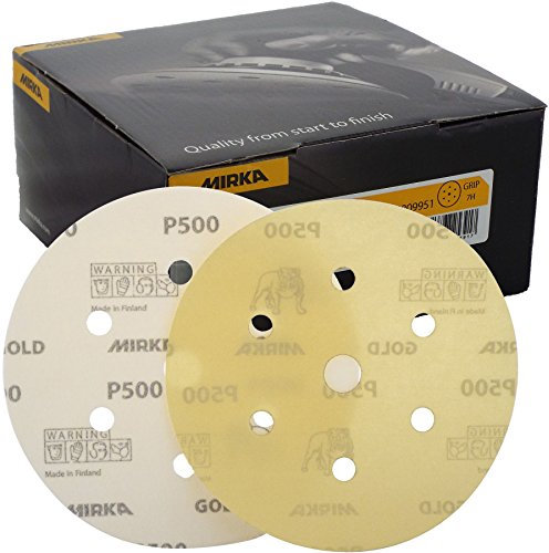 Mirka Gold Hook-It DA Sanding Discs Ø 150mm 6 500 Grit 6+1 Hole Sander Pads Suited for sanding at high speed and are classed as a highly durable product.