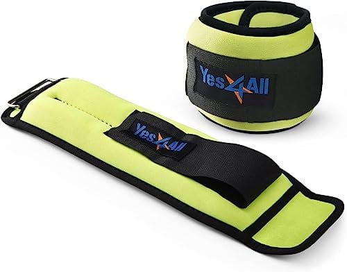 Yes4All 3ZMT Neopren Gewichtsmanschetten, 2,7 KG Paar = 2 * 1,35 KG, Limette