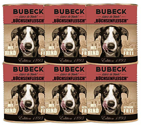 Hundenassfutter | getreidefrei von Bubeck | mit Gartengemüse & Kartoffel (Rindfleisch, 800g)