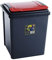 Wham 25/50 Litre Plastic Waste Bin with Flap color Lid Recycling Bin (50L Red)