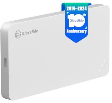 GlocalMe U3 4G mobile WiFi Hotspot, International hotspot available in over 200 countries, no SIM card required, no roaming fees, MiFi with 1GB global Data