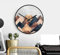 K&L Wall Art lautlose 30cm Große Wanduhr Wohnzimmer Wandbild abstrakte Berge Glasbild Fredriksson Uhr aus Glas mit Quarz Uhrwerk