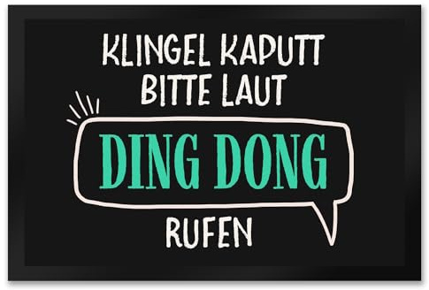 trendaffe - Klingel kaputt Bitte laut Ding Dong rufen Fußmatte XXL