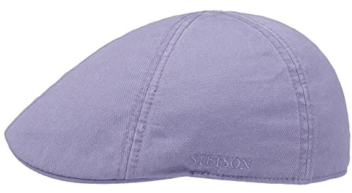 Stetson Texas Cotton Flatcap mit UV Schutz 40+ - Schirmmütze aus Baumwolle - Unifarbene Mütze Frühjahr/Sommer Flieder M (56-57 cm)
