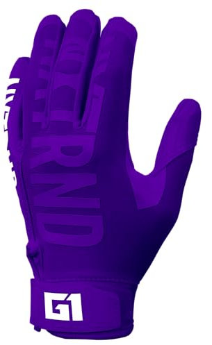 Nxtrnd G1 Pro Fußballhandschuhe, Herren & Jugend Jungen Sticky Receiver Handschuhe (Lila, Jugend Medium)