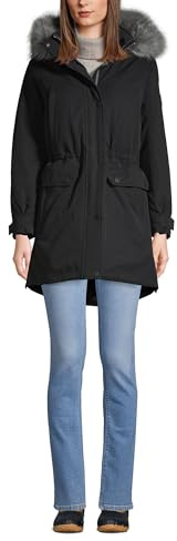 Lands' End Womens Expedition Down Parka Black Regular Medium