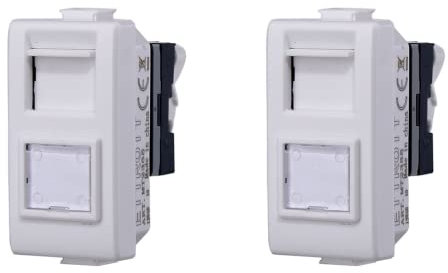 2 pcs Presa Dati RJ45 CAT6, Compatibile Con Bticino Matix