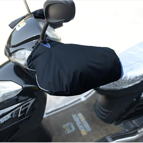 Motorrad Lenkerhandschuhe Wasserdicht Winddicht Handschuhe Motorradlenker Plüsch Motorradhandschuhe Fahrrad Kältebeständig Verdickt Stulpen Lenkerstulpen Radsport Scooter Handschuhe Winter Universal