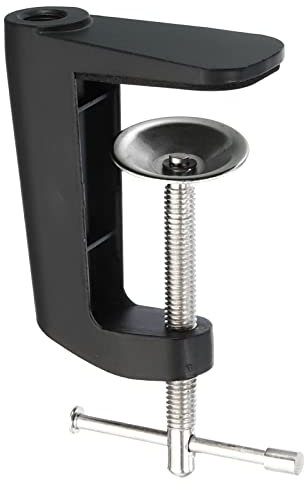 PATIKIL 0.29/M10 Filettatura Foro Scrivania Tavolo Montaggio Morsetto, Universale Regolabile C Forma Scrivania Morsetto per Microfono Braccio Scrivania Lampade Stand, Nero