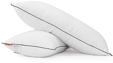 Sweetnight Kopfkissen 40x80 2er Set, 800g Mikrofaser Kissen, Weiches und Stützendes Nackenkissen für alle Schlafpositionen, Atmungsaktives Bezug aus 100% Baumwolle, Öko-Tex Zertifiziert
