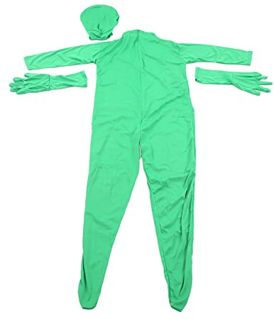 Body de Cromakey Verde para Fotografía,Body de Pantalla Verde, Body de Diseño Dividido de Cuerpo Completo para Efecto de Fotografía de Video Fotográfico, Traje de Pantalla para Video(160cm)