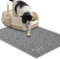 Katzenklo Matte Katzenstreu Matte 90x60 cm Katzenklo Vorleger Rutschfest Wasserdichtes Unterleger Matte Gitter Netz Streukontrolle Design Leicht zu Reinigen,Grau