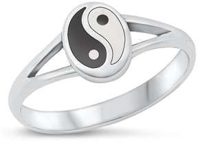 Joyara Sterling Silber 925 Yin Yang Ring 58