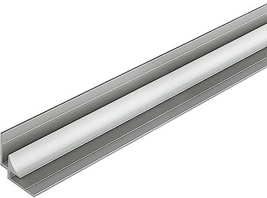 Bilderwelten Profilleiste 90 cm Eckleiste aus Aluminium matt für Duschrückwände und Küchenrückwände bis 3mm, Eckprofil Leiste