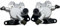Mabutingti Pinze freno anteriori sinistra destra per Yamaha Raptor Banshee Grizzly Warrior Wolverine Kodiak Big Bear YFM 125 250 350 400 450 660 YFZ450 con Pastiglie