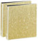 NatureTouch 3-Ringbuch, Glitzer, 2,5 cm Ordner, Organizer (26,7 x 29,8 cm), für 21,6 x 27,9 cm, Briefgröße, 300 Seiten, wasserdicht, langlebig, Sichtbuch, 2 Stück, Gold
