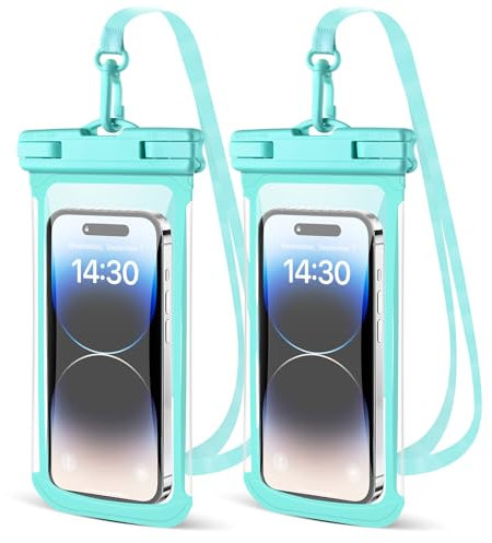 Wasserdicht Handyhülle [2 Stück] IPX8 wasserdichte Handytaschen Wasserfeste Hülle für Schwimmen, Unterwasser Handytasche für iPhone 15 14 13 12 Pro Max Sumsung, Smartphone bis zu 7,2 Zoll