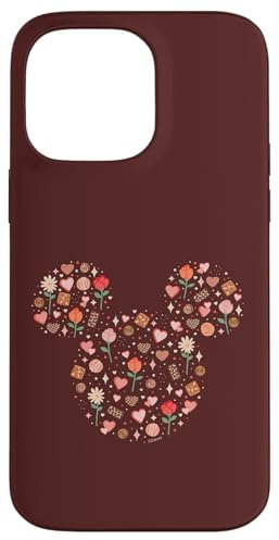 Hülle für iPhone 14 Pro Max Disney Mickey Mouse Icon Fill mit Pralinen, Blumen, Herzen, Liebe