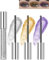 Glitter Mascara-3 Farben Gold Silber Lila 4D Glitzer Wimperntusche,Glänzende Diamant Langlebige Volumizing Curling Verlängerung Wimpern,Wischfester Schimmern Augen Makeup Für Frauen-Gold Silver Purple